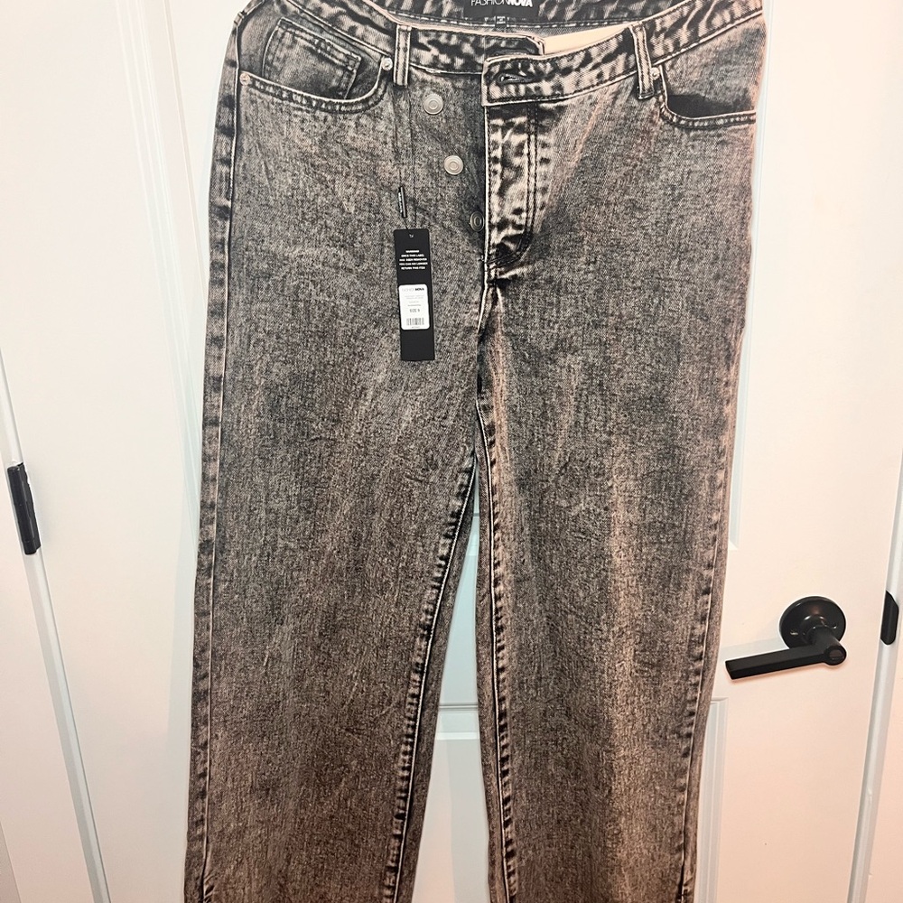 Black Acid Wash Jeans